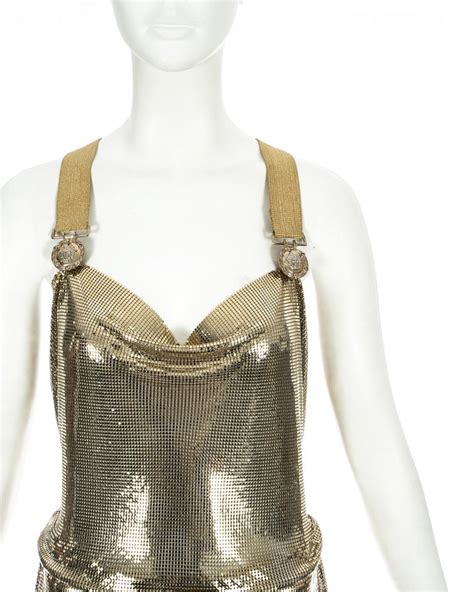 chainmail dress versace|Versace chainmail dress vintage.